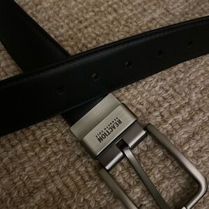 Reaction Kenneth Cole Black Belt with Silver Buckle